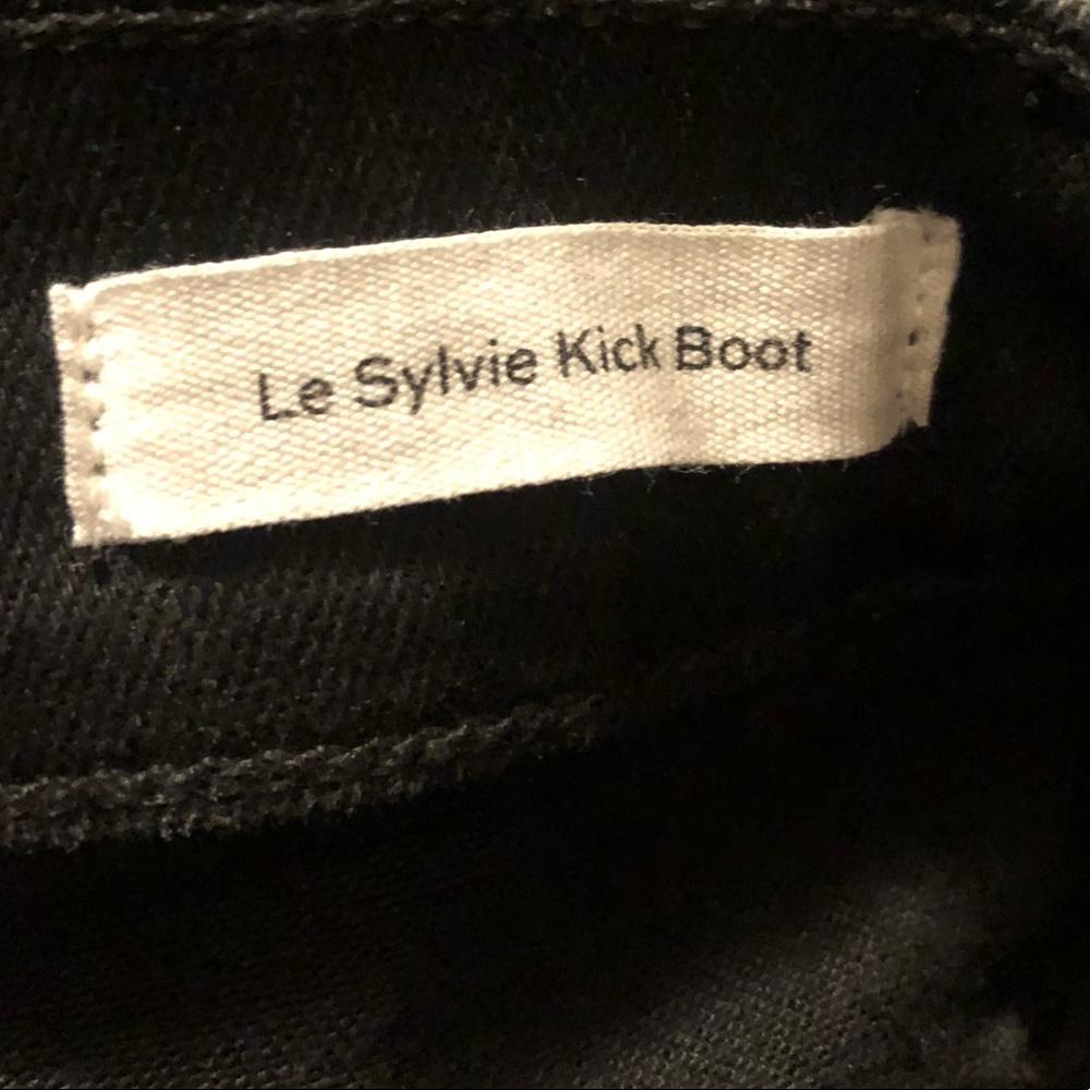 Frame Le Sylvia Kick Boot Jeans in Black, Size 23 - Picture 6 of 7